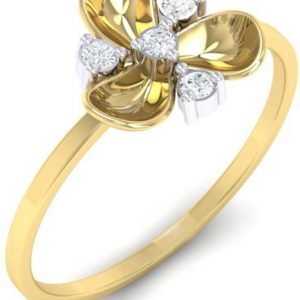 Diamtrendz Jewels Floral 18kt Diamond Yellow Gold ring