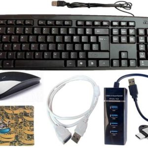 ANJO USB Keyboard-Wireless Mouse-Pad-3.0 USB Hub-2in1 O...