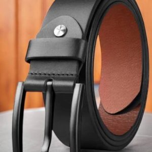 PROVOGUE Men Formal Black Genuine Leather Belt