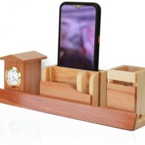 CreatMii 4 Compartments Wood Pen Stand