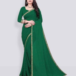 Suntex Embroidered Bollywood Chiffon Saree
