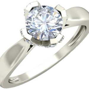 avsar AVR858WB 14kt Cubic Zirconia White Gold ring