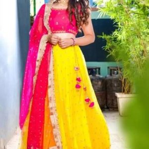 MOR FOR FAB Embroidered Semi Stitched Lehenga Choli