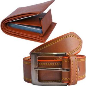 SunShopping Men Formal, Casual, Evening, Party Tan Synthetic Belt