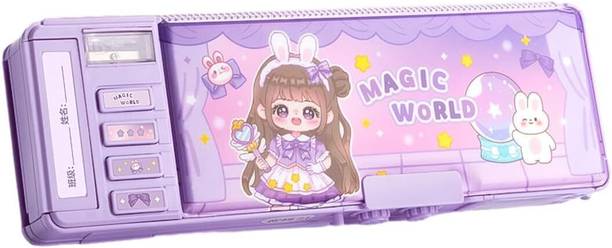 JOY MAKER Password Pencil Box for Children, Many Functi...