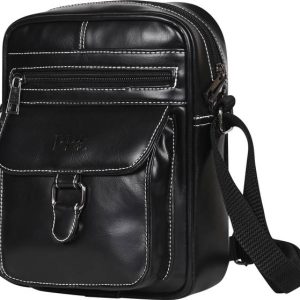 Pramadda Pure Luxury Black Men & Women Sling Bag Trendy Leather Mobile Sling...