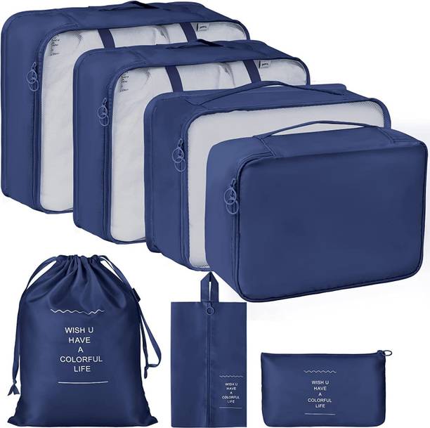 DAXRAJ ENTERPRISES 7 in 1 Travel Organizer Packing Cubes Set with Laundry ...