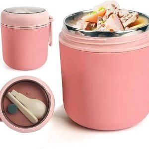 OSSOBERRY Mini Thermal Lunch Box Food Container with Sp...
