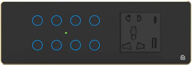 HomeMate Smart Touch Switch Panel | 8 Switch & 1 Socket...