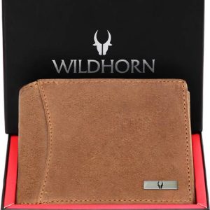 WILDHORN Men Casual Tan Genuine Leather RFID Wallet