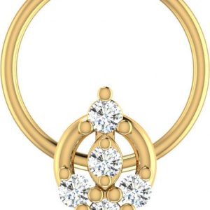 avsar Jyoti 14kt Cubic Zirconia Yellow Gold Nose Wire