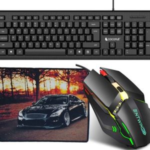 ENTWINO 3 in 1 Keyboard Mouse Combo Gaming Mouse/RGB Li...