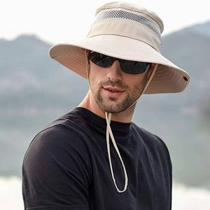 AlexVyan Hat Cap Round Crown Sun Visor Hat for Men UV P...