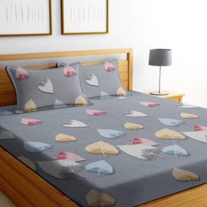 Homerica 201 TC Cotton Double Printed Flat Bedsheet