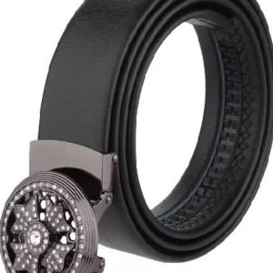 LUXURY LEATHER Men Casual, Party Black Artificial Leather Belt