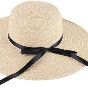TREXEE Women's Big Brim Sun Hat - Floppy Foldable Straw...