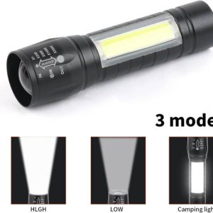 carfrill Small Pocket LED Flashlight USB Rechargeable H...