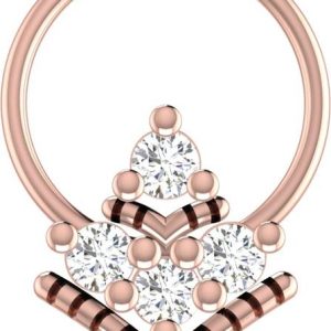 avsar Jiana 14kt Cubic Zirconia Rose Gold Nose Wire