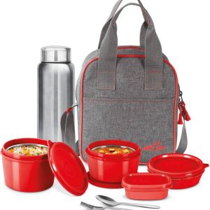 MILTON Savor Lunch Tiffin, Set of 5, (180 ml, 320 ml, 4...