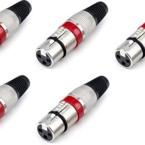 MORTAS (5 Pc) Audio 3Pin XLR Jack Microphone Mixer Conn...