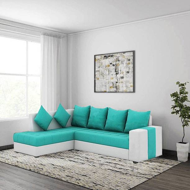 Torque Steffan L Shape 6 Seater Fabric Corner Sofa For ...