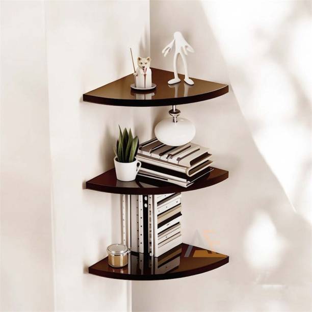 Stylish Art Maker Wall Mounted Corner 3 Tiers Shelf for...