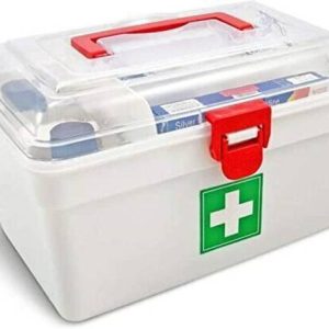 VSELL First Aid Box Lockable Medicine Box with Detachab...