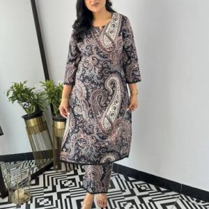MARKHYA WALA Women Viscose Rayon Kurta Palazzo Set