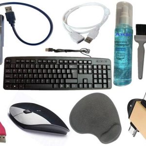 ANJO WD Keyboard & WL Mouse-Wrist Pad-Hub 3.0-GelCleane...