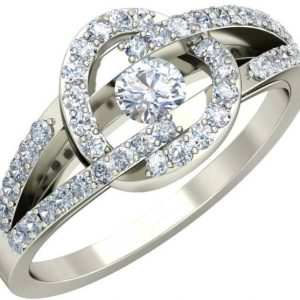 avsar AVR851WB 14kt Cubic Zirconia White Gold ring