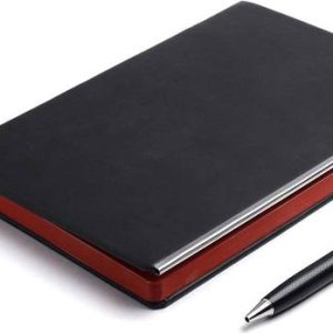 PAPERLLA Diary Black UNDATED Notebook- Elegant Faux Lea...