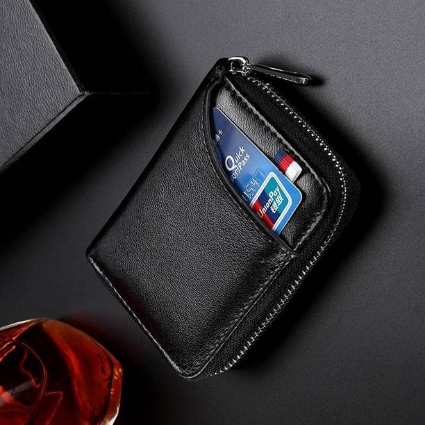 Watch Star Men Casual, Formal Black Genuine Leather RFID Wallet