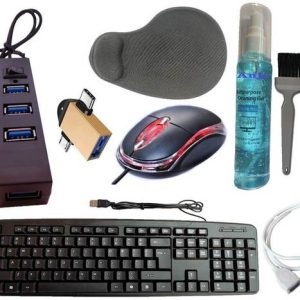 ANJO Wired Keyboard-Wired Mouse-Wrist Pad-Hub 2.0-3in1 ...