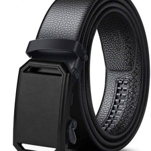 PROVOGUE Men Black Artificial Leather, Texas Leatherite Belt
