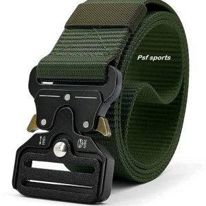 PSF SPORTS Men & Women Casual, Formal, Party Green Nylon Belt