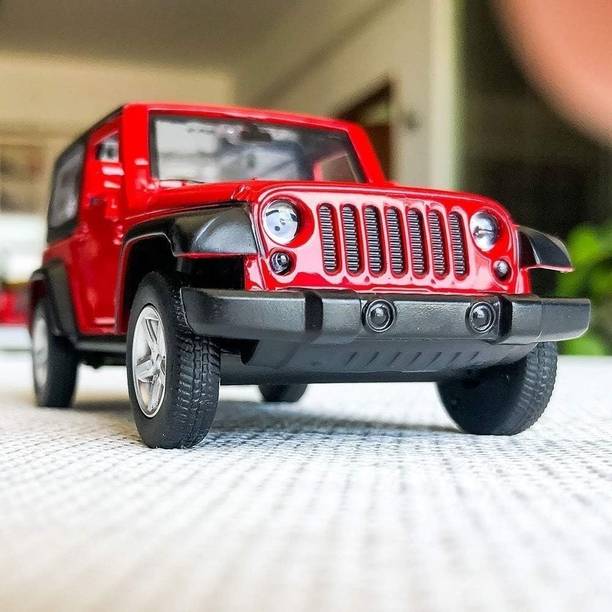 PlayNJoy Premium Metal Thar Toy Jeep - Realistic and Du...