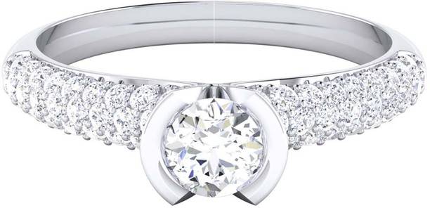 avsar R3661 14kt Cubic Zirconia White Gold ring