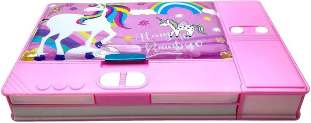 4AJ BAZAAR Unicorn Mini Jumbo Art Plastic Pencil Box