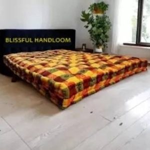 BLISSFUL HANDLOOM Soft Multicolour 6X4ft / Gadda 5 inch...