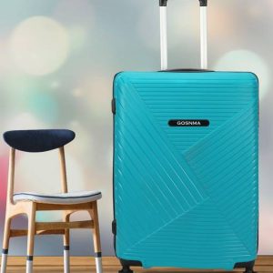 GOSNMA Small Cabin Suitcase (57 cm) 4 Wheels - Hard Sided PP 4...