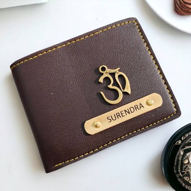 CELED Men Formal Brown Genuine Leather Wallet