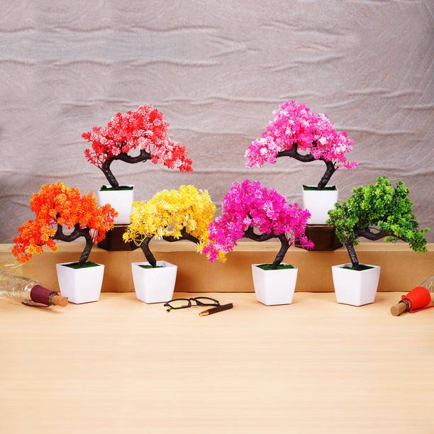 Dekorly Artificial Plants For Home Decor (PACK OF 6) Bo...