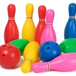 vatsala Bowling Set for Kids 10 Plastic Pins + 2 Lightw...
