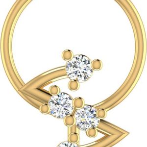 avsar Trishika 18kt Diamond Yellow Gold Nose Wire