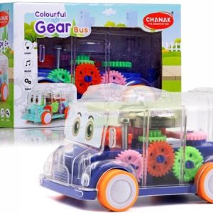 Aditi Toys Transparent Mini School Bus Sound & Light Ef...
