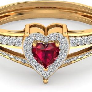 amarta Splendid Ruby 18kt Diamond Yellow Gold ring