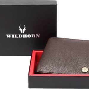 WILDHORN Men Brown Genuine Leather Wallet - Mini