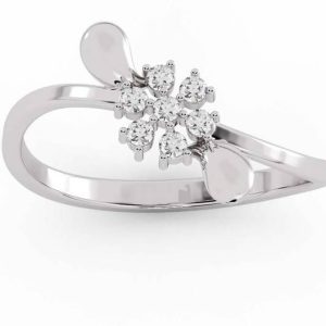 avsar AVR1077WB 14kt Cubic Zirconia White Gold ring