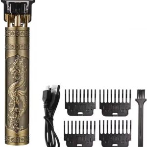 FINIXFLEXOPRINT Gold Metal Body Hair Trimmer for Men wi...