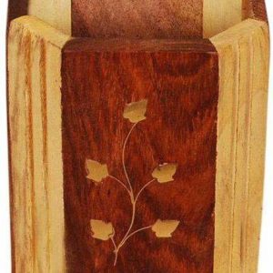 ARTANDCRAFTINDIA 1 Compartments wood pen stand